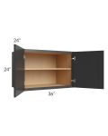 Royal Ebony Shaker 36x24x24 Wall Cabinet
