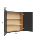 Royal Ebony Shaker 36x36 Wall Cabinet