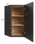 Royal Ebony Shaker 24x36 Wall Diagonal Corner Cabinet