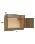 Royal Bronze Shaker 42" Vanity Sink Base Cabinet with Drawers