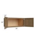 Royal Bronze Shaker 36x18x24 Wall Cabinet