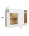 Royal White Shaker 45" Blind Base Corner Cabinet