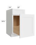 Royal White Shaker 18" Trash Can Pullout