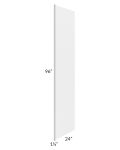 Royal White Shaker 24x96 Refrigerator End Panel with a 1-1/2" Return