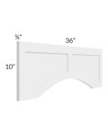 Royal White Shaker 36" Arched Valance 