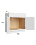 Royal White Shaker 33" Sink Base Cabinet