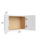 Royal White Shaker 24x18 Wall Cabinet 