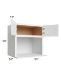 Royal White Shaker 30x30 Microwave Wall Cabinet - Out of stock through April