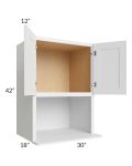 Royal White Shaker 30x42 Microwave Wall Cabinet 