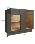 Charlotte Dark Grey 42" Blind Base Cabinet