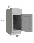 Dove Grey Shaker 15" Base Cabinet
