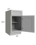 Dove Grey Shaker 18" Base Cabinet