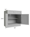 Dove Grey Shaker 33" Base Cabinet
