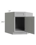 Dove Grey Shaker 36" Base Diagonal Corner Sink Cabinet