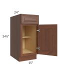 Cambridge Saddle Glaze 15" Base Cabinet
