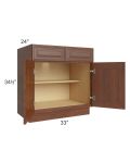 Cambridge Saddle Glaze 33" Base Cabinet