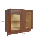 Cambridge Saddle Glaze 42" Blind Base Cabinet