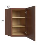 Cambridge Saddle Glaze 24x30 Wall Diagonal Corner Cabinet