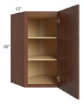 Cambridge Saddle Glaze 24x36 Wall Diagonal Corner Cabinet