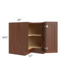 Cambridge Saddle Glaze 36" Lazy Susan Base Cabinet