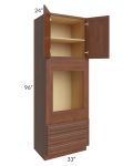 Cambridge Saddle Glaze 33x96x24 Oven Cabinet