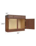 Cambridge Saddle Glaze 42" Vanity Base Cabinet
