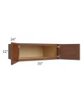 Cambridge Saddle Glaze 33x12x24 Wall Cabinet