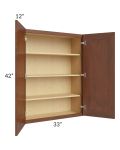 Cambridge Saddle Glaze 33x42 Wall Cabinet