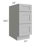Dove Grey Shaker 15" Drawer Base Cabinet