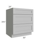 Dove Grey Shaker 30" Drawer Base Cabinet