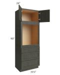 Charlotte Dark Grey 31.5x90 Oven Cabinet