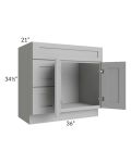 Dove Grey Shaker 36" Bathroom Vanity