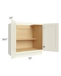 Linen Shaker 33" Full Height Door Base Cabinet