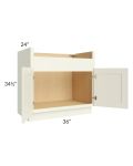 Linen Shaker 36" Farm Sink Base Cabinet