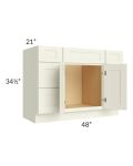 Linen Shaker 48" Vanity Base Cabinet