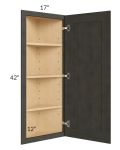 Charcoal Grey Shaker 12x42 Angle Wall Cabinet