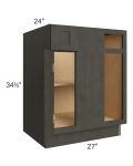 Charcoal Grey Shaker 36" Blind Base Cabinet 