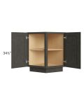 Charcoal Grey Shaker 24" Base End Cabinet