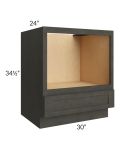 Charcoal Grey Shaker 30" Microwave Base Cabinet