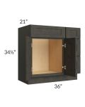 Charcoal Grey Shaker 36" Vanity Base Cabinet