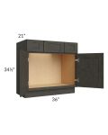 Charcoal Grey Shaker 36" Vanity Base Cabinet