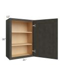 Charcoal Grey Shaker 21x30 Wall Cabinet