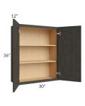 Charcoal Grey Shaker 30x36 Wall Cabinet