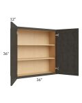 Charcoal Grey Shaker 36x36 Wall Cabinet