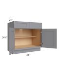 Grey Shaker 36" Base Cabinet