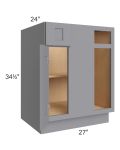 Grey Shaker 36" Blind Base Cabinet 