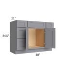Graphite Grey Shaker 48" Vanity Base Cabinet