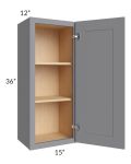 Grey Shaker 15x36 Wall Cabinet