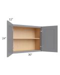 Grey Shaker 30x24 Wall Cabinet 