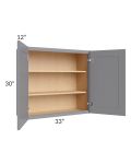 Grey Shaker 33x30 Wall Cabinet